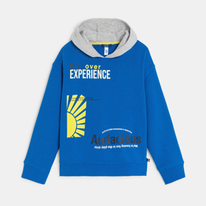 Boy's blue slogan sweatshirt 1