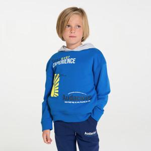 Blaues Sweatshirt mit Schriftzug für Jungen