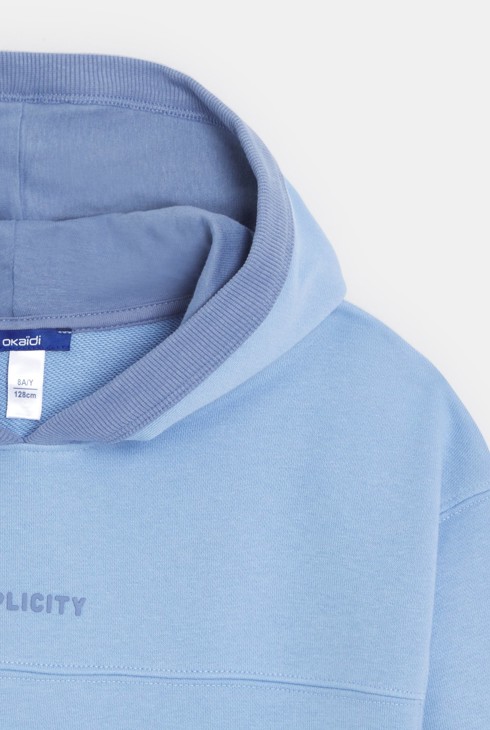 Blauw sweatshirt met kap voor jongens 2