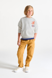 Sudadera de muletón naranja niño 1