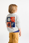 Sudadera de muletón naranja niño 5