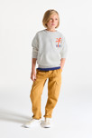 Sweat-shirt en molleton gris chiné Garçon 1
