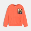 Sweat-shirt en molleton orange Garçon