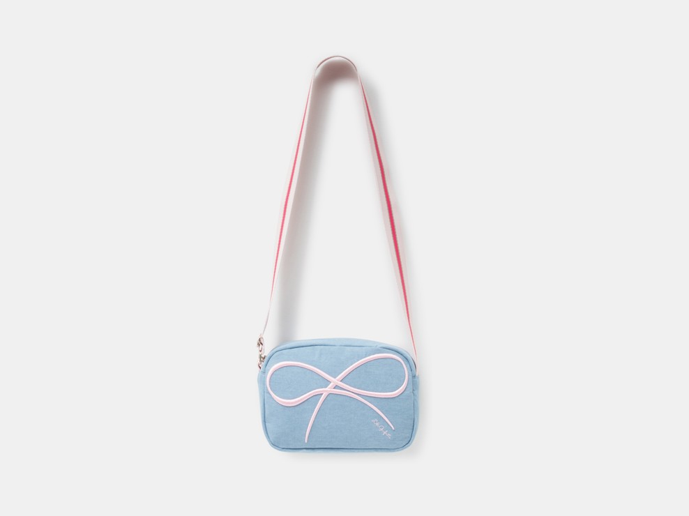 Sac à bandoulière bleu Lili Gaufrette 1