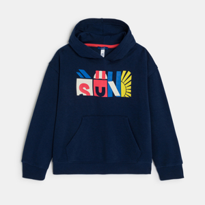 Ecru sweatshirt met kap voor jongens 1