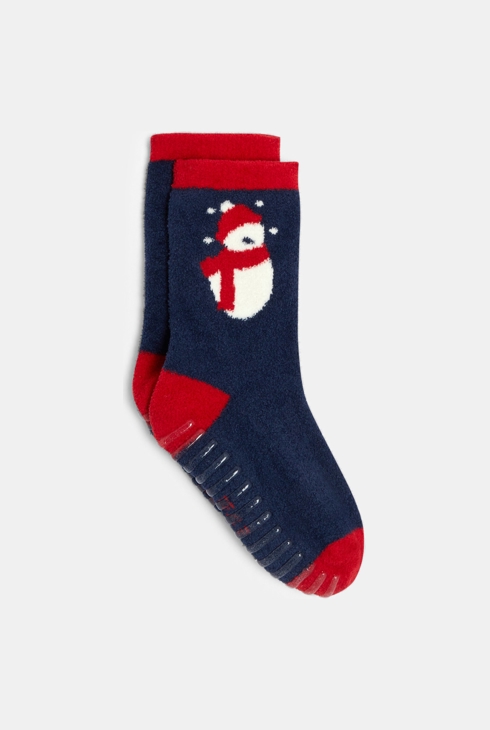 Chaussettes anti-dérapantes bleu Garçon