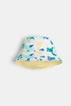 Chapeau de soleil réversible poissons jaune bébé garçon 3