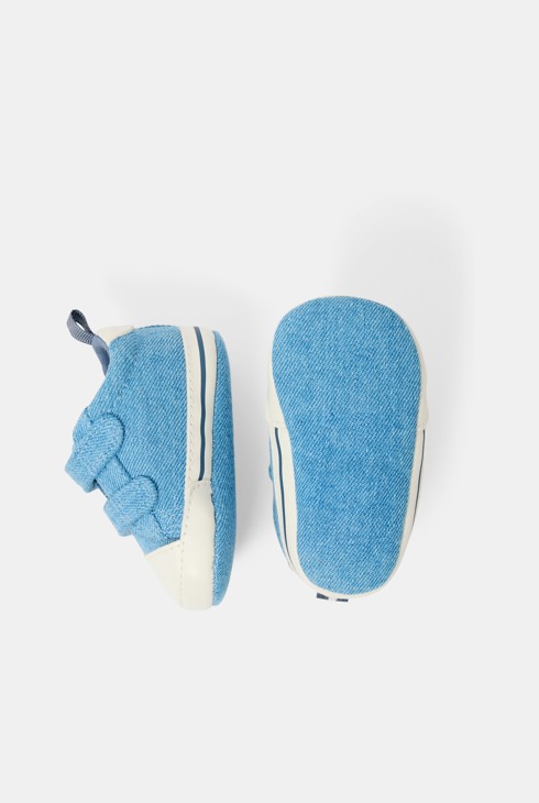 Blaue Canvas-Sneakers mit Klettverschluss für Jungen 2