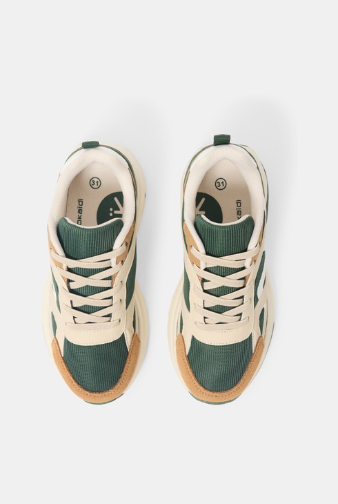 Basket running vert garçon 2