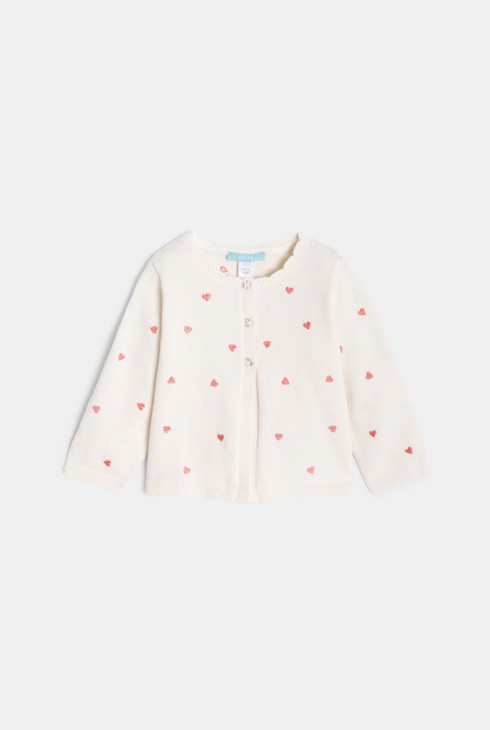 Strickjacke modisch weiß Kleinkind Mädchen 1