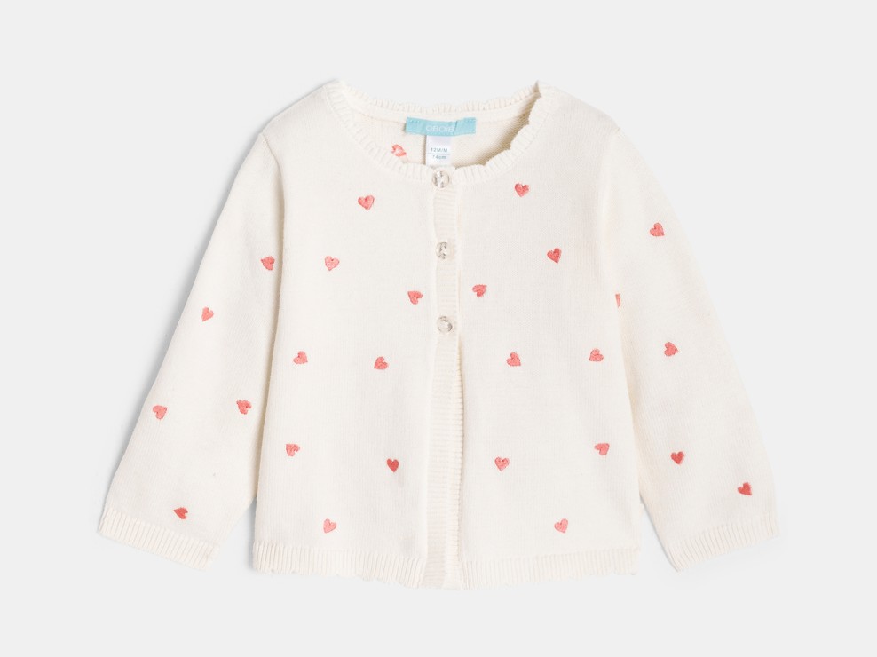 Strickjacke modisch weiß Kleinkind Mädchen 1