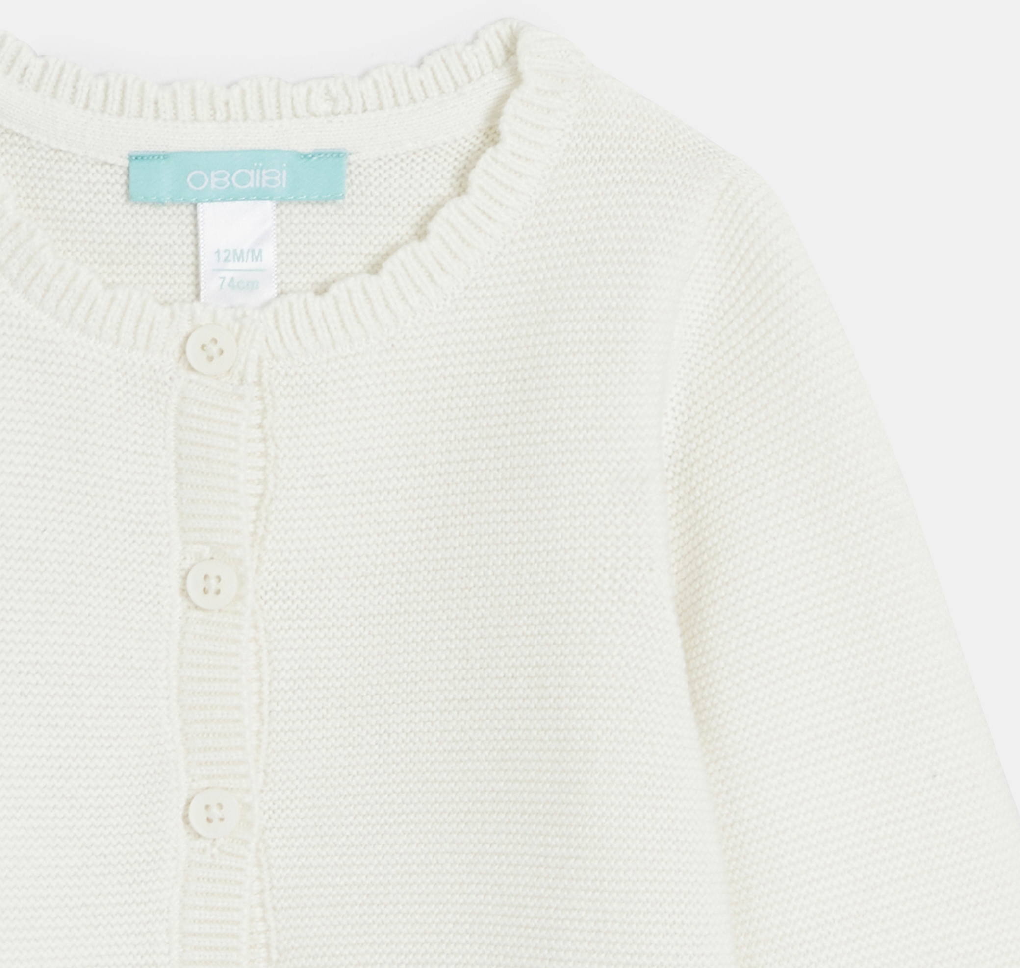 Nebijeljeni moderni pleteni kardigan za bebe djevojčice 2