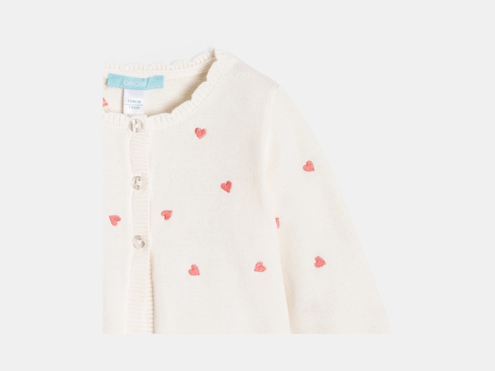 Strickjacke modisch weiß Kleinkind Mädchen 2