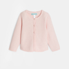 Gilet maille tricot fantaisie rose bébé fille