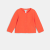 Gilet maille tricot fantaisie orange bébé fille