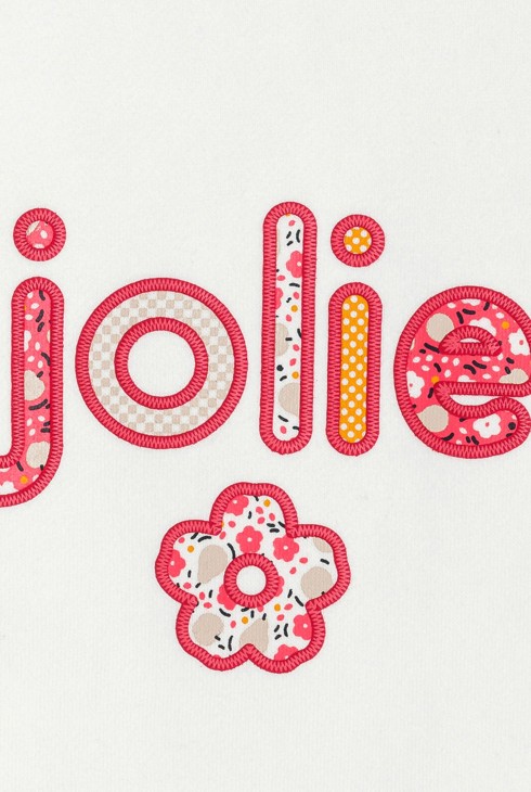 Sweat molleton imprimé beige bébé fille