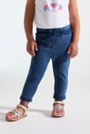 Legging effet denim à volants bleu bébé fille 3