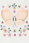 Camiseta de manga larga algodón mariposas blanca bebé niña 2