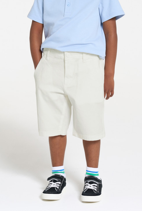 Short en toile blanc Garçon 2