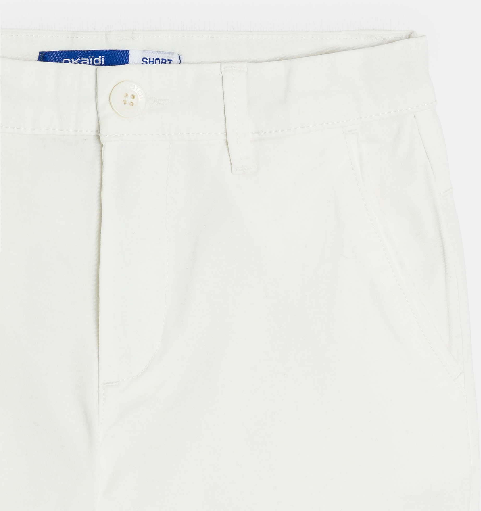 Short en toile blanc Garçon
