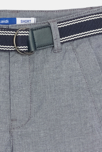 Bermudas chino con cinturón turquesa niño 2