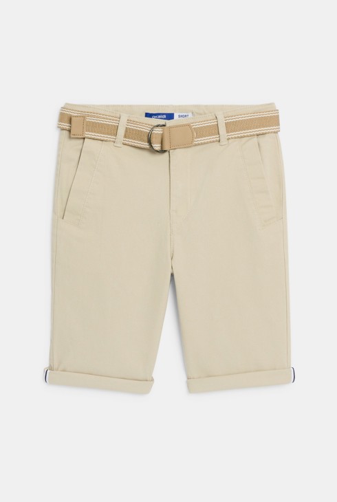 Bež chino bermude s remenom za dječake 2