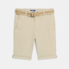 Bermuda chino ceinturé beige Garçon