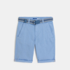 Bermuda chino ceinturé bleu Garçon