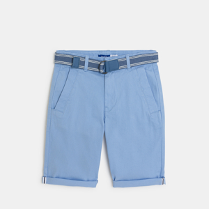 Bermuda chino ceinturé bleu Garçon 1