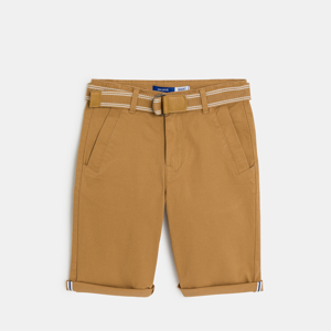 Bermuda chino ceinturé marron Garçon 1