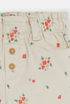 Pantalon paperbag denim fleuri blanc bébé fille 3