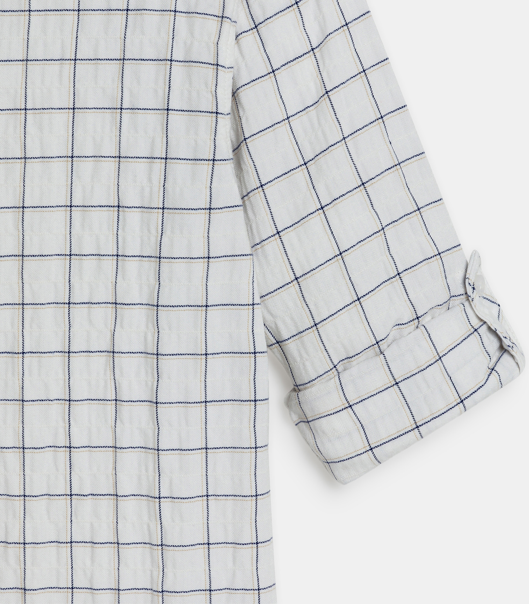 Chemise à carreaux fenêtres blanc Garçon