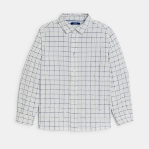 Chemise à carreaux fenêtres blanc Garçon 1