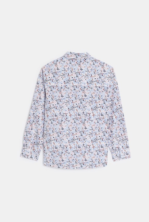 Chemise imprimée bleu Garçon 2
