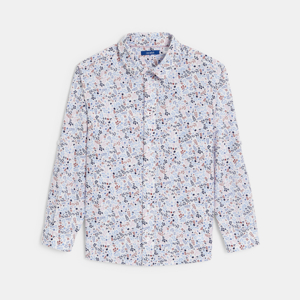 Chemise imprimée bleu Garçon 1