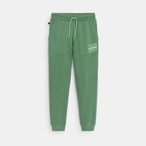 Boy's green fleece joggers 1