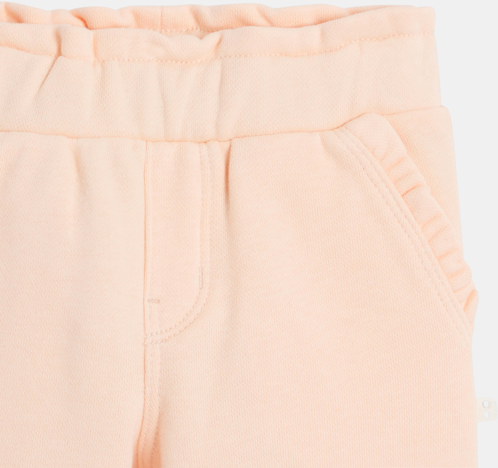 Dekliške hlače iz rožnatega elastičnega flisa za dojenčke 2