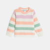 Pull maille tricot rayé multicolore bébé fille