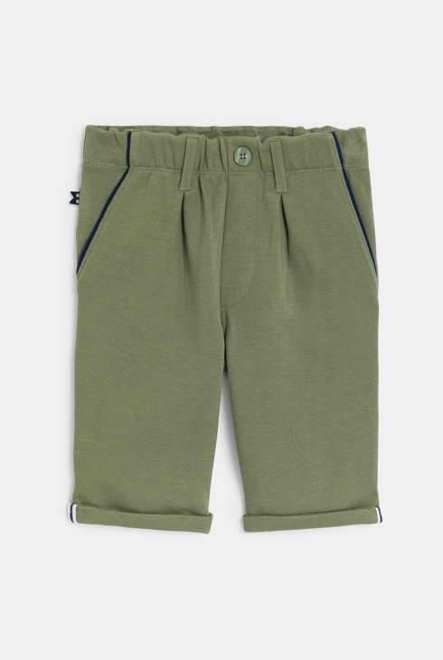 Boy's pique knit jersey Bermuda shorts 1