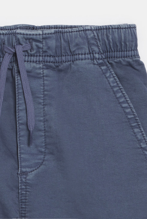 Blaue Cargohose aus gewaschenem Canvas für Jungen 2
