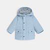 Manteau ciré à capuche bleu bébé garçon