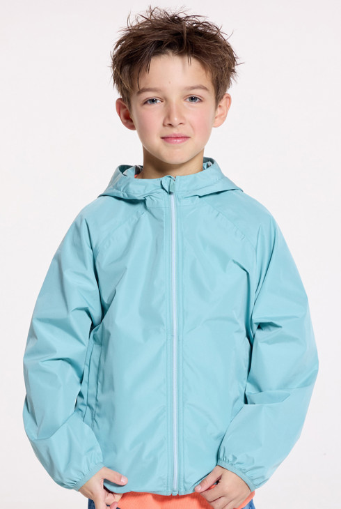 Grüne wasserabweisende Windjacke für Jungen 2