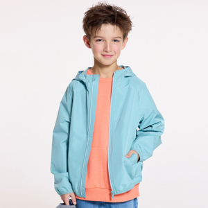 Blouson coupe-vent imperméable vert Garçon 1