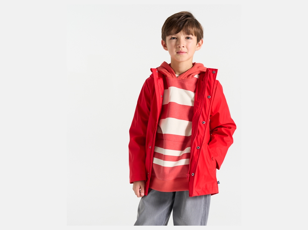 Sweat-shirt à capuche rouge Garçon 1