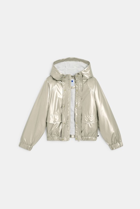 Coupe-vent déperlant effet métallisé doré Fille 2