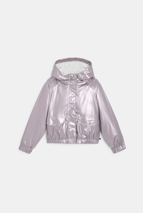 Coupe-vent déperlant effet métallisé mauve Fille 2