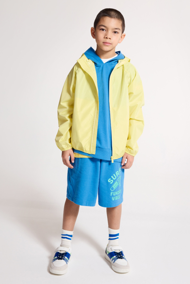 Blouson coupe-vent imperméable jaune Fille