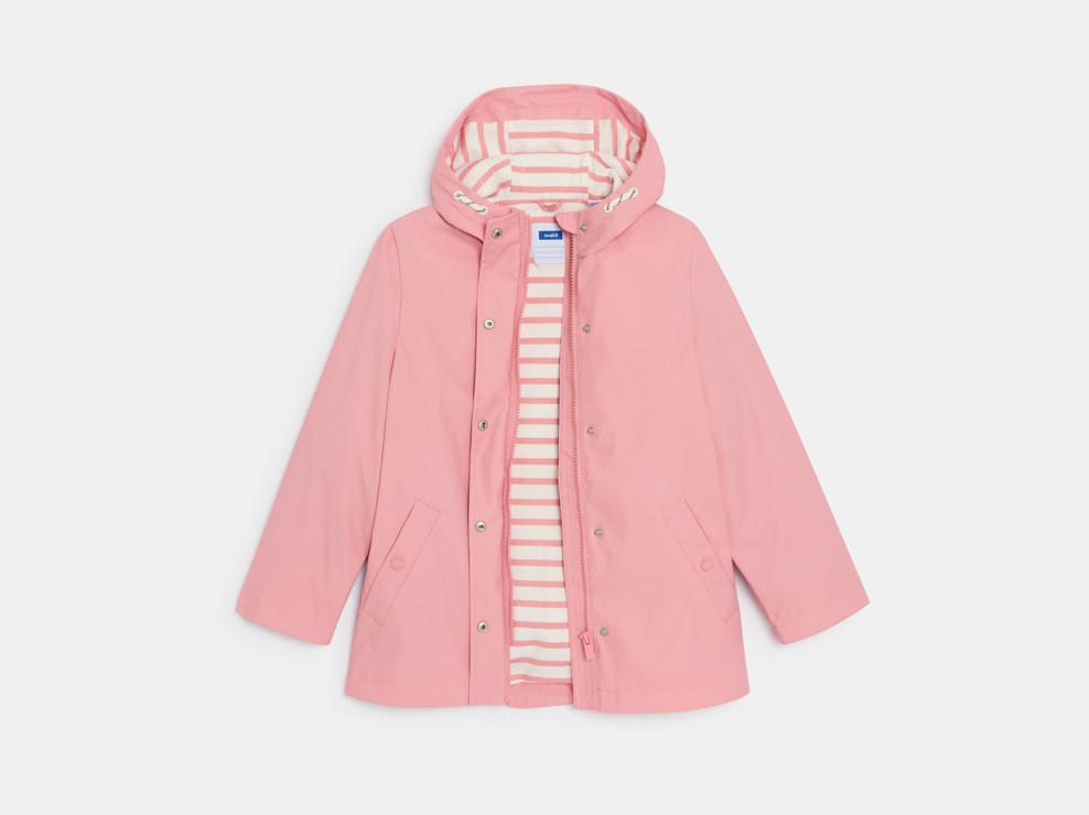 Ciré déperlant à capuche rose Fille 2