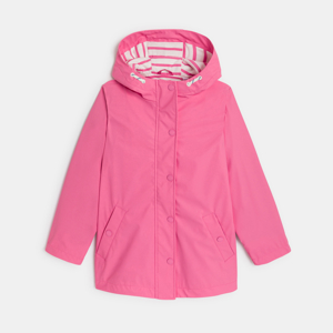 Impermeable con capucha repelente al agua rosa niña 1