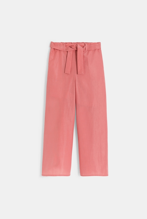 Pantaloni ampi con cintura bambina 1
